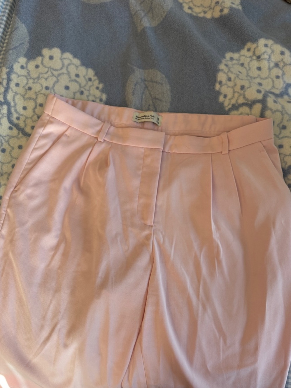 Abercrombie & Fitch Sloane Light Pink Pleated High-Waist Pants - size 31 short